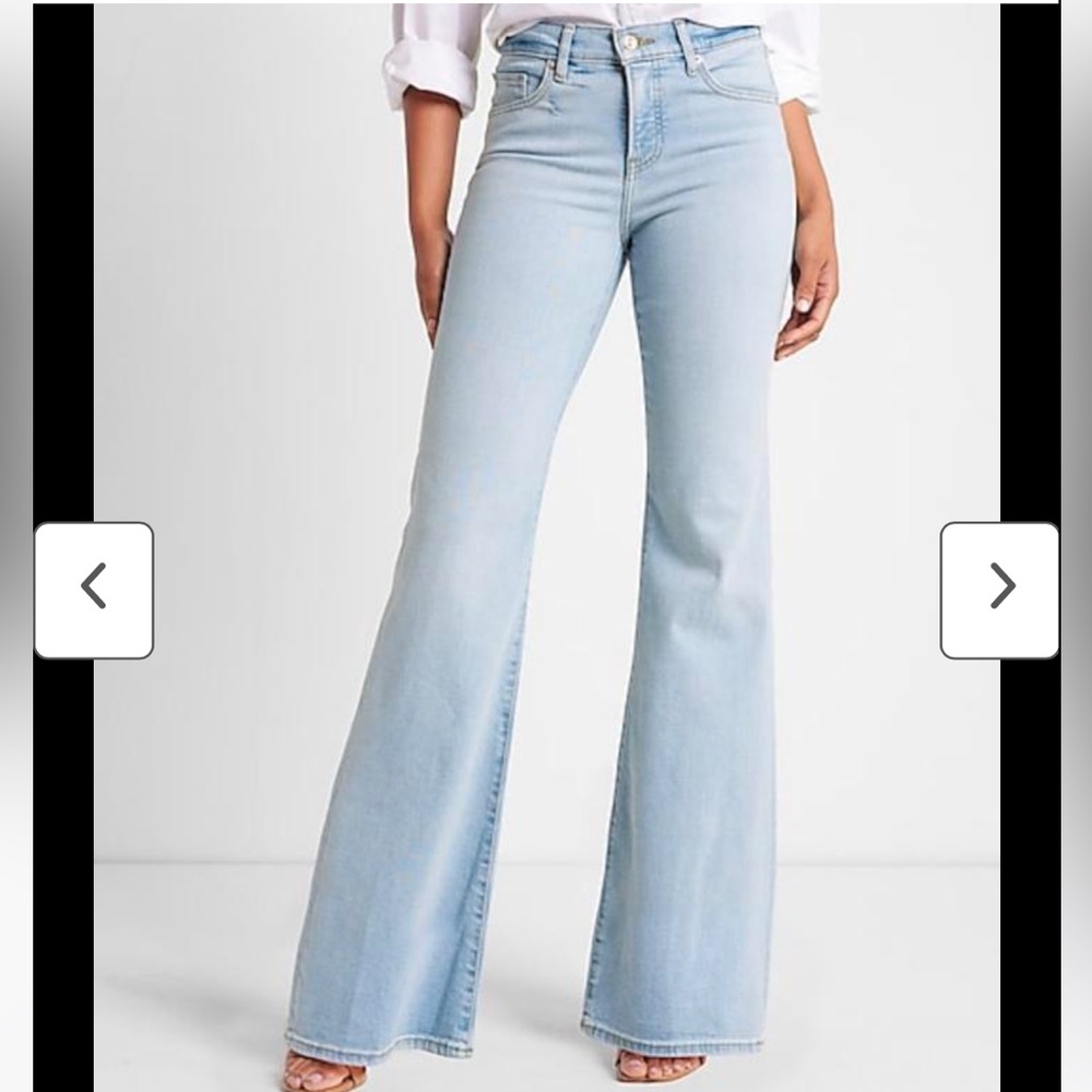 NEW Express 70s Flare Mid Rise Jeans SZ 16S #555